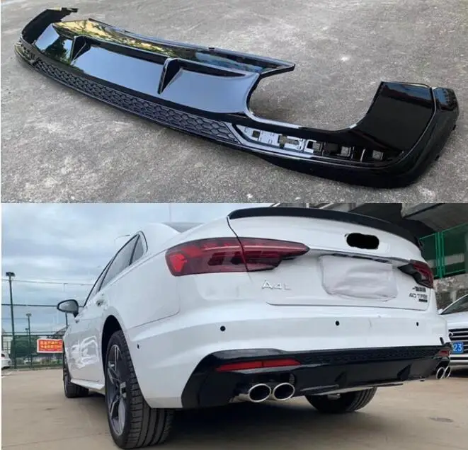 

ABS Paint Car Rear Bumper Lip Diffuser Spoiler For Audi A4 S4 2020 2021 2022 2023