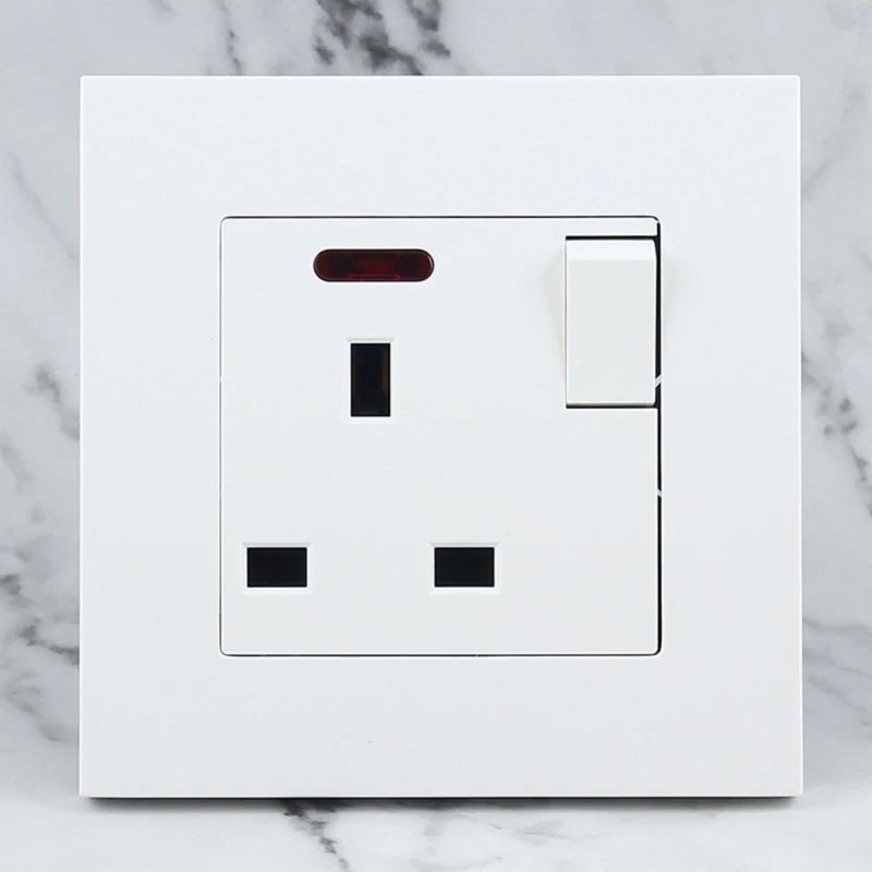 

Electrical Single Switched Power Socket UK Standard Plug Socket with Switches DropShipping