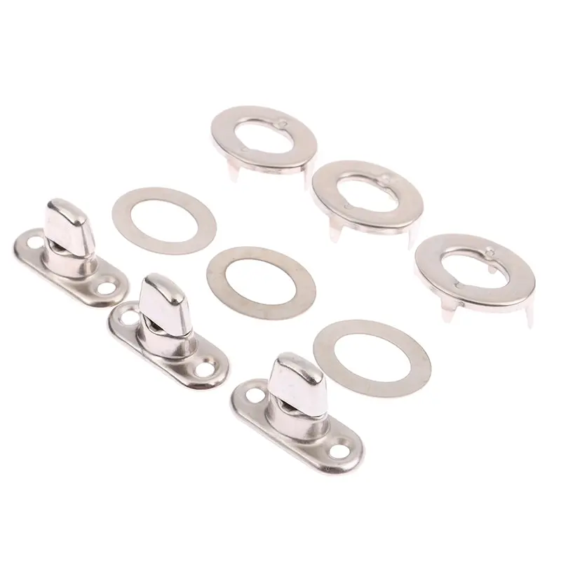 5 Sets Snap Fastener Upper & Lower Part Chrome Plated Brass for Marine Boat Yacht RV Camper Moto Canvas Canopies Accessories
