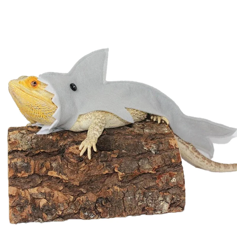 Cute Shark Shape Lizard Chameleon Shark Clothes iLovPets.com Cute Shark Shape Lizard Chameleon Shark Clothes