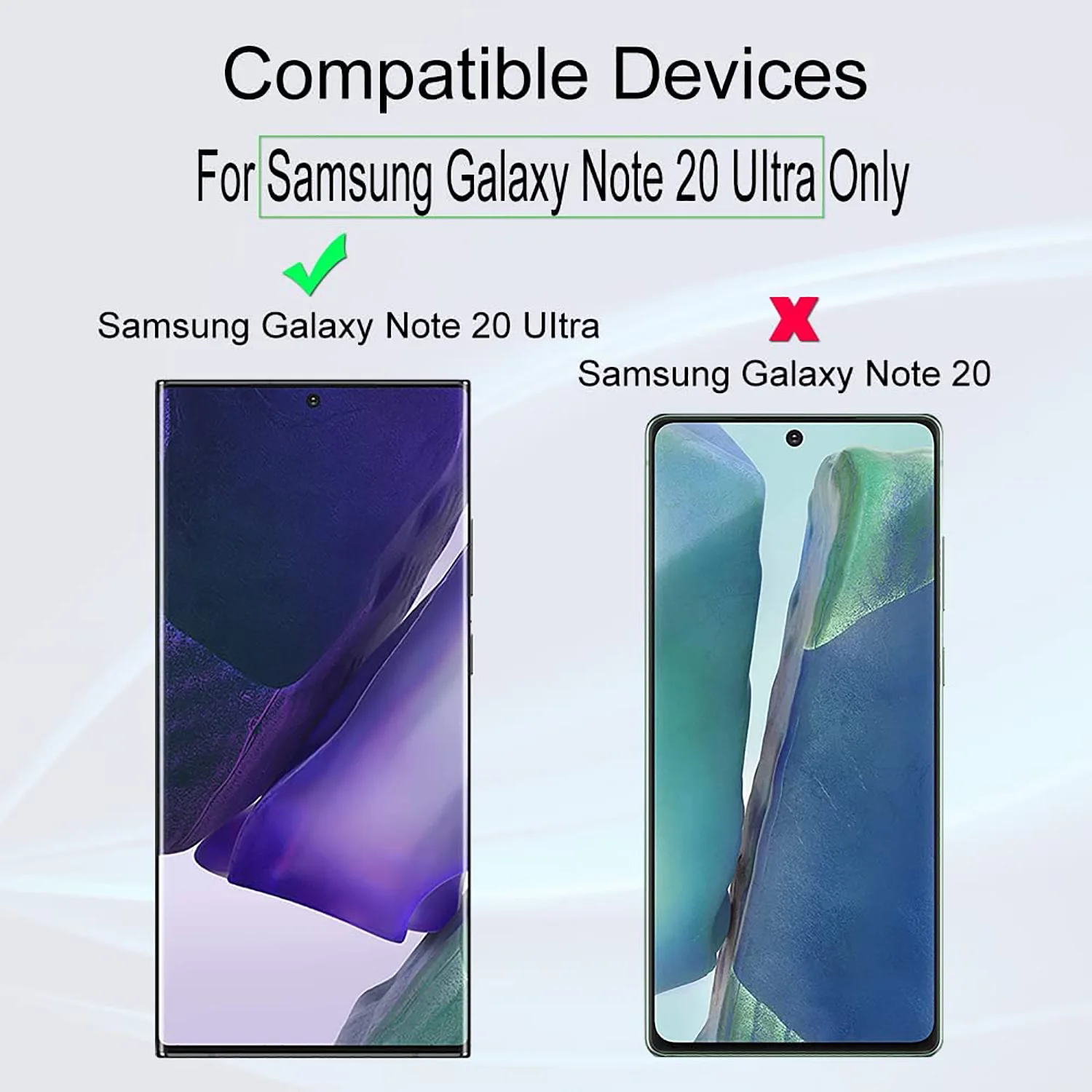 Protector de pantalla de vidrio templado para Samsung Galaxy Note20 Ultra 5G, 1/4 unidades