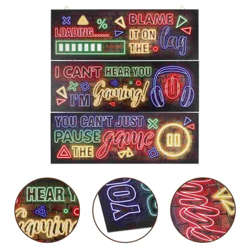 Letreros de decoración de juegos de 3 piezas para habitación de niños 2