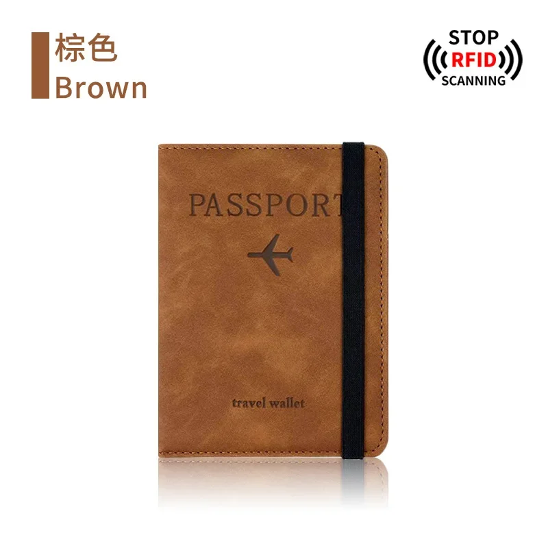 RFID Blocking Travel Passport and Credit Card Holder Case - Stylish PU Leather Protective Accessory