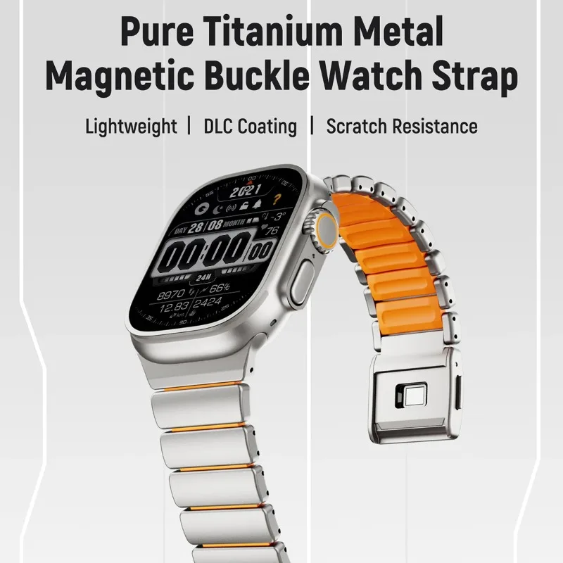 Luxury Metal Magnetic Titanium/Stainless Steel Watch Strap
