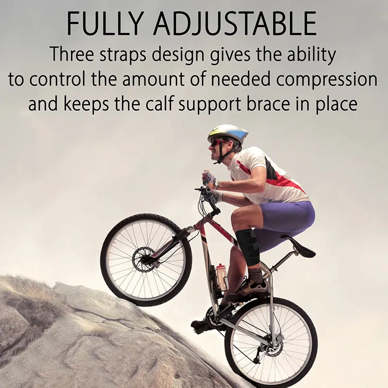 1Pcs Sports Adjustable Calf Compression Brace Shin Splint Guard Leg Support Sleeves Wrap Cycling Running Basketball Football calf compression sleeves calf compression sleeve