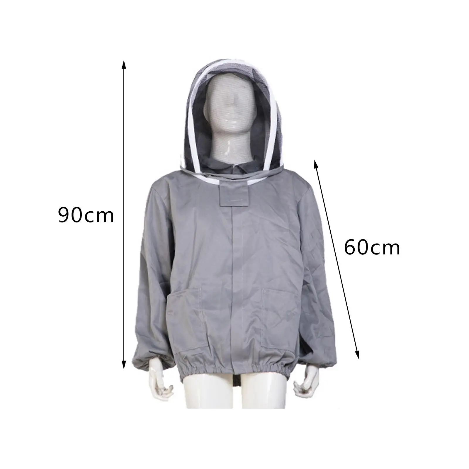 Beekeeper Field Work Jackets with Hat Equip suit with Fencing Veil Hood Farm Keeping Smock Suit for Beginners Beekeepers