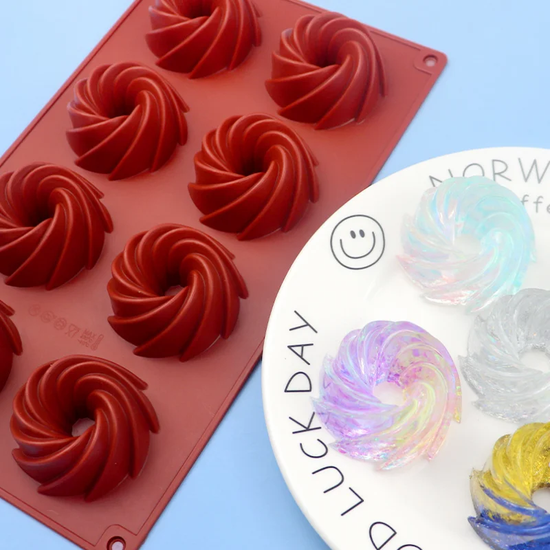  Spiral Silicone Molds for Baking Supplies - Silicone Soap Molds  for Chocolate Candy Making Supplies Mousse Circle Silicone Cake Molds for  Soap - Spiral Mold Silicone Chocolate Mold Baking Molds: Home