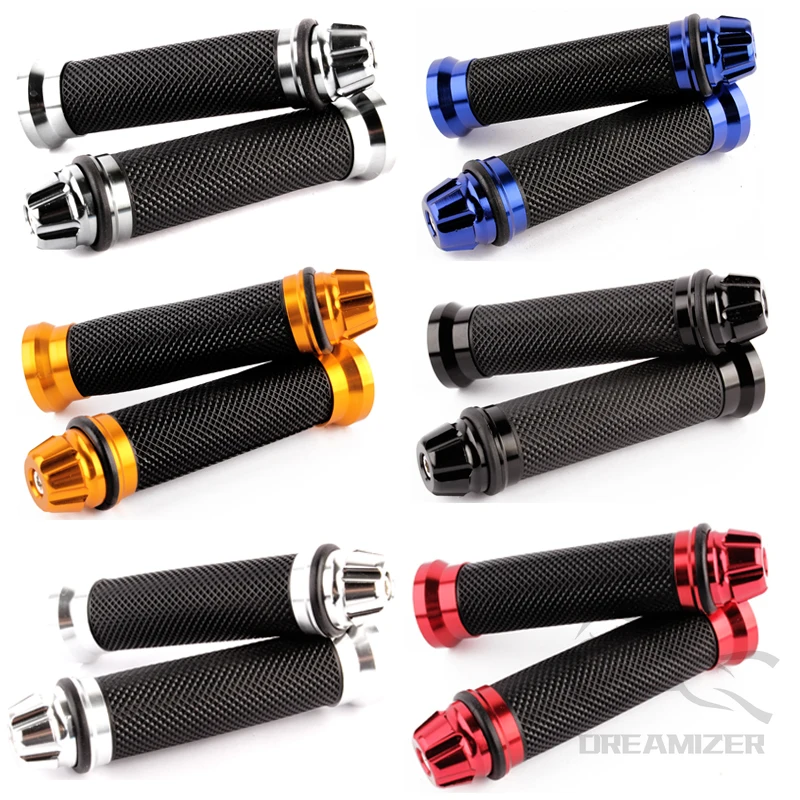 1 Pair Anti-Slip Motorcycle Grips Hand Handlebar Bar Bicycle Rubber ...