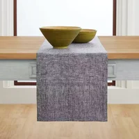 Pure Color Linen Table Runner  Gray Khaki  Burlap Farmhouse Table Runners Summer Kitchen Dining Table Runner Machine Washable 3
