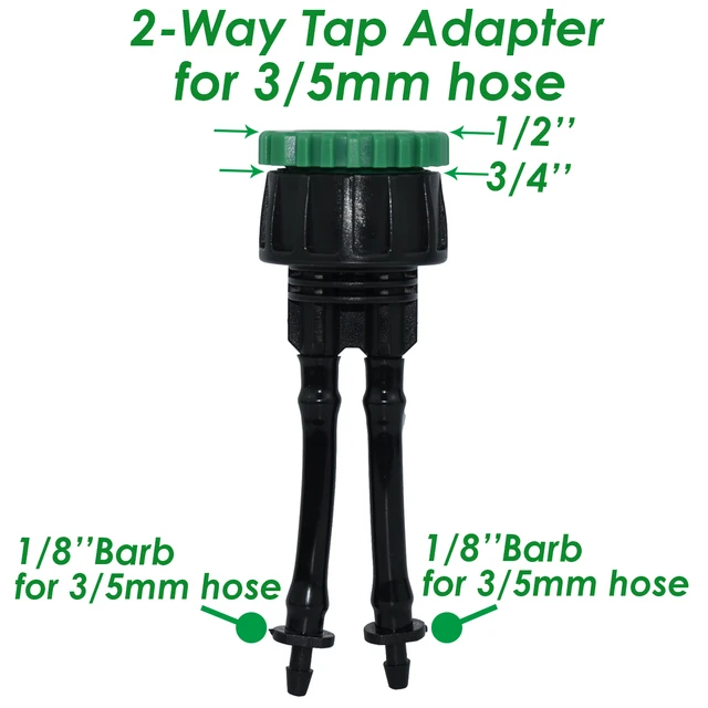 Kesla Tap Adapter Gyors Csatlakozók Barb 2-Utas Vagy 4-Utas 3/5 Mm-Es Tömlőkert-Öntözővíz-Elosztóhoz 1/8 ' Csőszerelvényekhez - Image 6