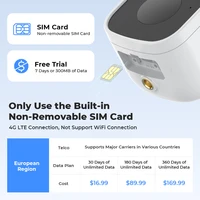 Caméra de sécurité H.view 4G 3MP solaire avec batterie 5200mAh, détection humaine PIR, surveillance extérieure, audio intégré et e-SIM 3