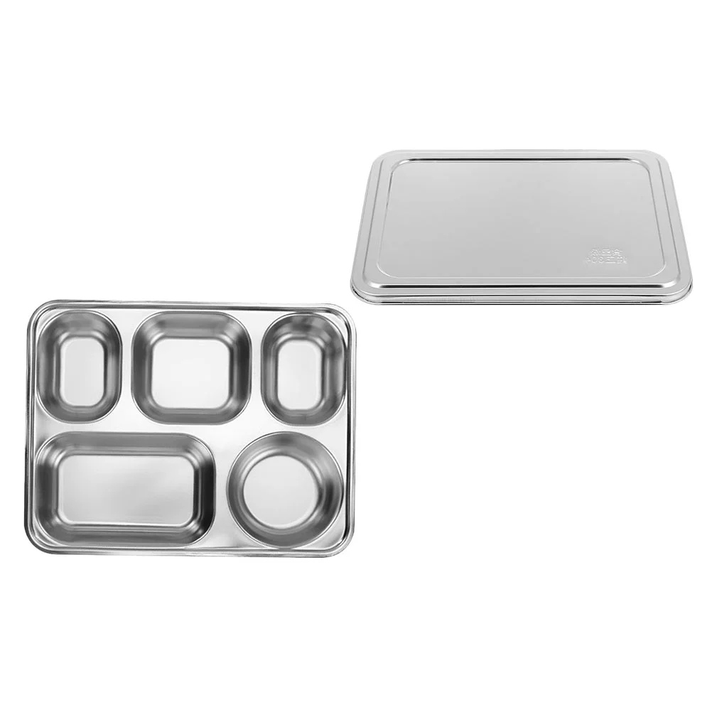 

Snack Containers Plate Home Kitchen Divided Lunch Tray Food Serving Holder Thickened Tableware Fruit Dish Student Baby