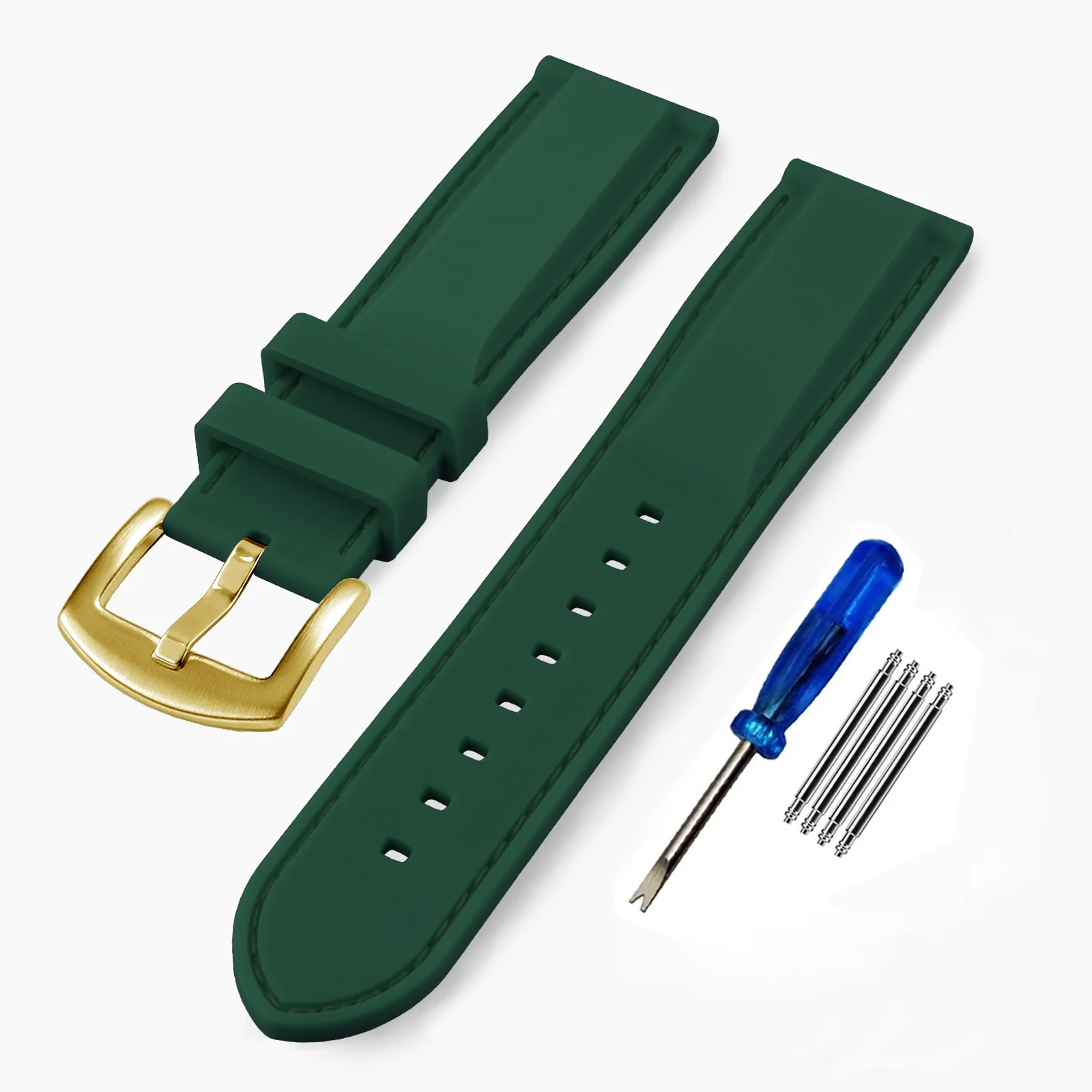 Silicone Soft Comfort Watch Band Strap - Premium Rubber Replacement Wristband, 20mm/22mm