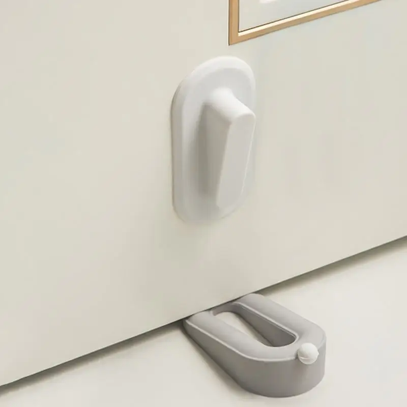 Silicone Door Stop Stoppers Block Doorstops Door Stopper Home Office Adhesive Mute Anti-Shock Rear Retainer