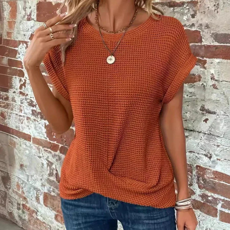 Solid Casual Loose Blouses For Women Fashion 2025 Summer Vintage Women's Oversized Shirts And Blouses Elegant Youth Female Tops