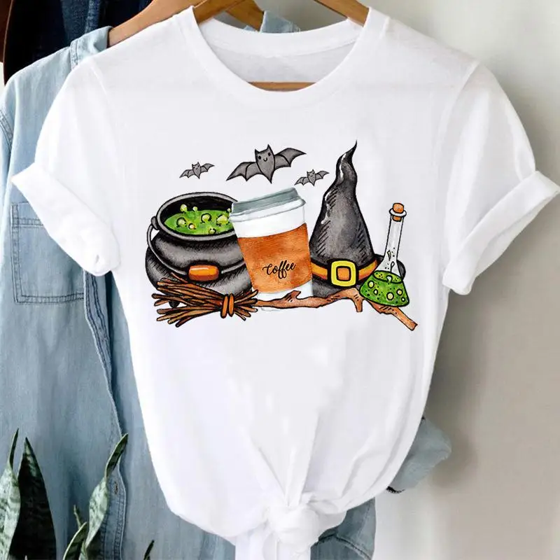 

Women Leopard Thankful Halloween Autumn Fall Thanksgiving Graphic Clothing Tshirt T Female Tee Top Print T-Shirt