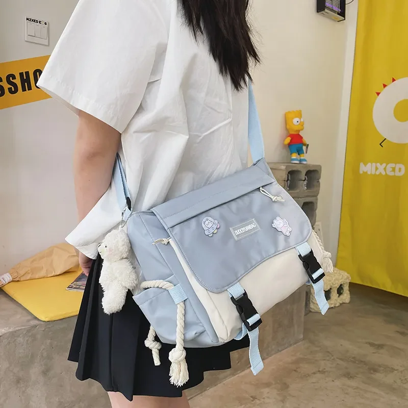 Korean Fashion Casual Big Bag Student School Bags for Teenage Girls  Messenger Bag Crossbody Bags Women Shoulder Bag