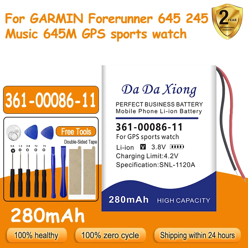 Garmin Watch Garmin 245 Music Battery 280mAh 361-00086-11 Battery