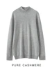 New Men's 100% Merino Wool Mock Neck Pullover Cashmere Sweater Soft Warm Jumpers Quality Casual Smart Knitwear Basic Tops Clothi 5