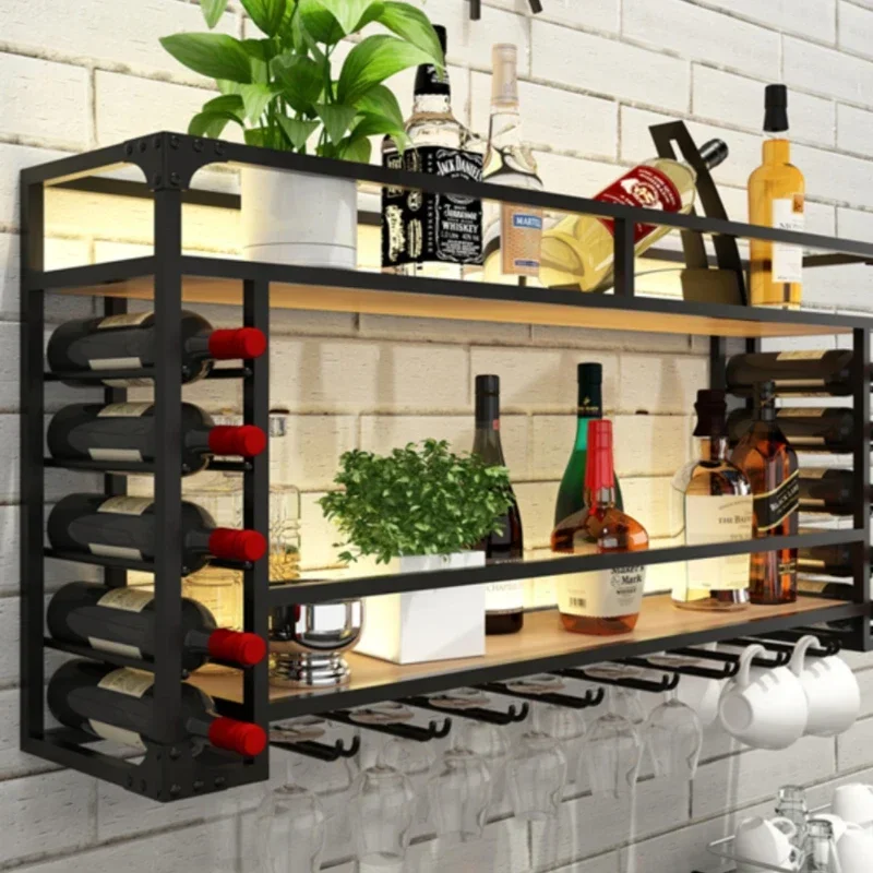 Wine Rack Wall Display Beer Storage Home Bar Cabinet Restaurant Commercial Bar Schrank Decoration