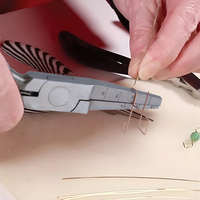 Square Nose Winding Plier with Scales for Create Square Shapes in 2-8MM Diameters Crafts Jewelry Making Wire Looping Plier