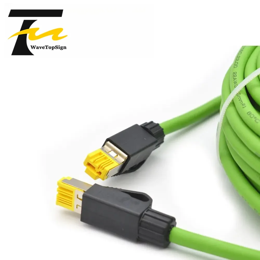 웨이브탑사인 고유연성 산업용 이더넷 케이블, 프로피넷, 이더캣, 캔오픈 이더넷 프로토콜 지원