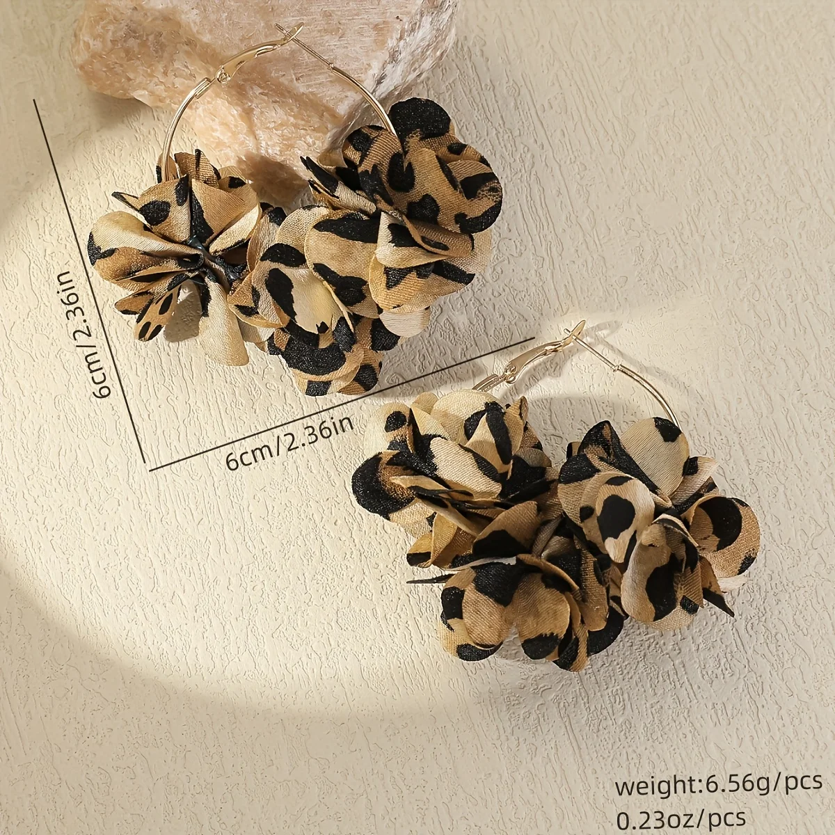 Vintage Style Leopard Print Flower Earrings, Women's Y2k Jewelry Earrings, Suitable for Daily Wear and Vacation Earrings Set