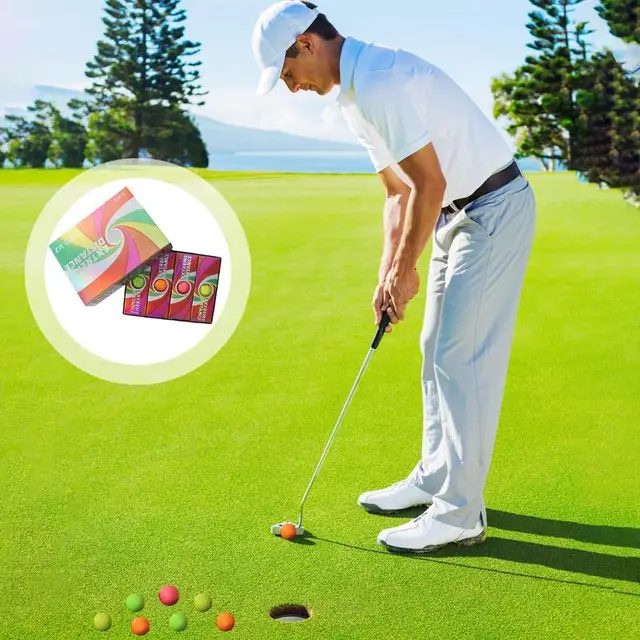 Golf Practice Balls 12X Double Deck Ball Golf Match Balls Professional Golf Balls Double Layer Golf Ball High Performance 1