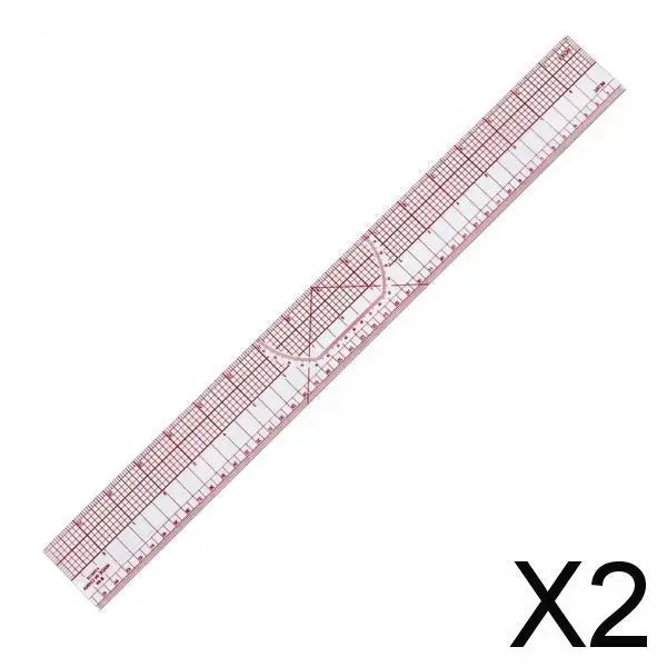 

2x Grading Ruler Tailor Ruler Graph Ruler Quilting Ruler 8th 16ths B95 Sewing Ruler Garment Ruler