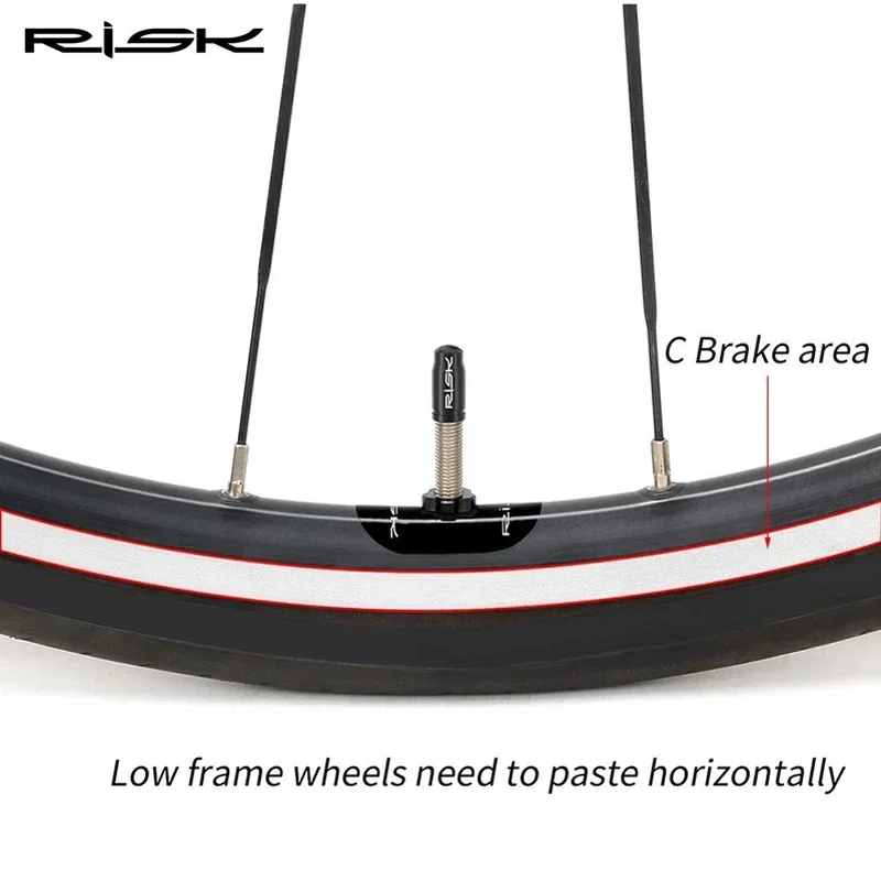 Risk Bicycle Presta Valve Rim Sticker Mountain Road Bike Tire Air Nozzle Valve Sticker Rim Protection Pad FV Protective Adhesive