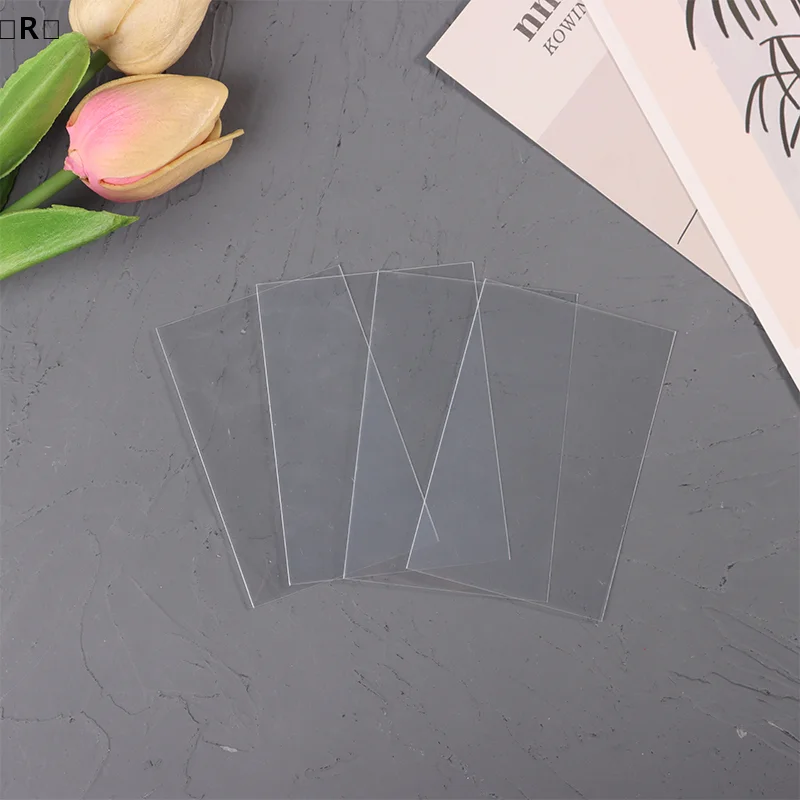 〔R〕50pcs Korea Card Sleeves Clear Acid Free CPP HARD 3 Inch Photocard Holographic Protector Film Album Binder〔Winter2〕