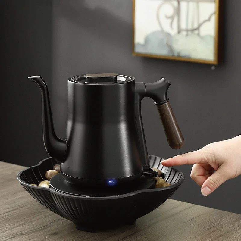Home Electric Ceramic Stove Tea Maker 1351W Fasts Boiling Water Electric Kettle 800ml 304 Stainless Steel Long Mouth Coffee Pot