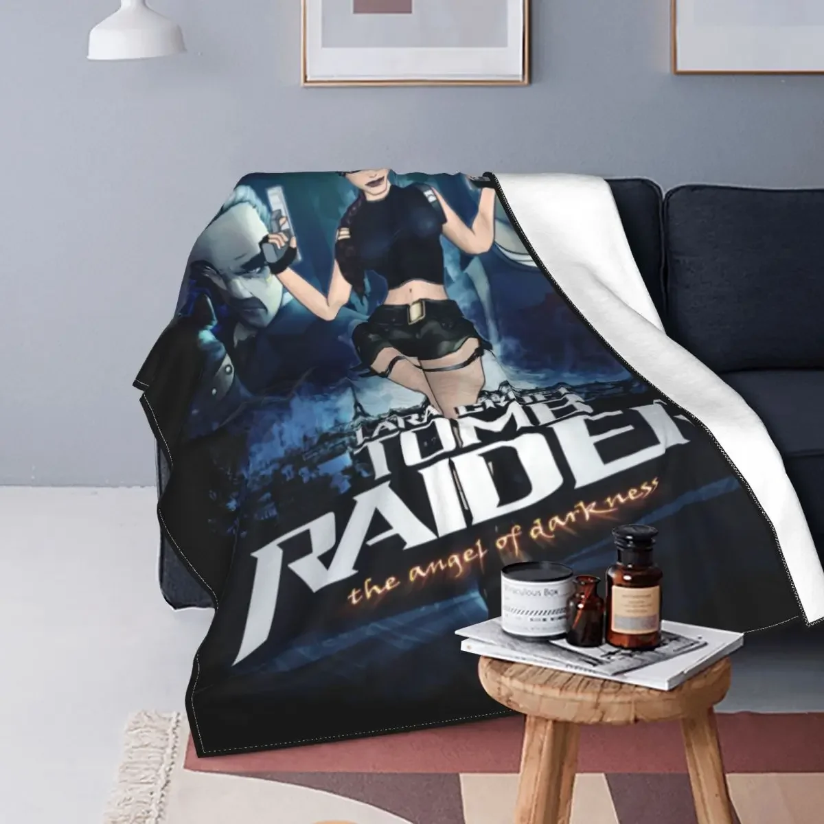 Tomb Raider Angel Of Darkness Fleece Blankets Lara Adventer Game Awesome Throw Blankets for Home 150*125cm Bedspreads 2