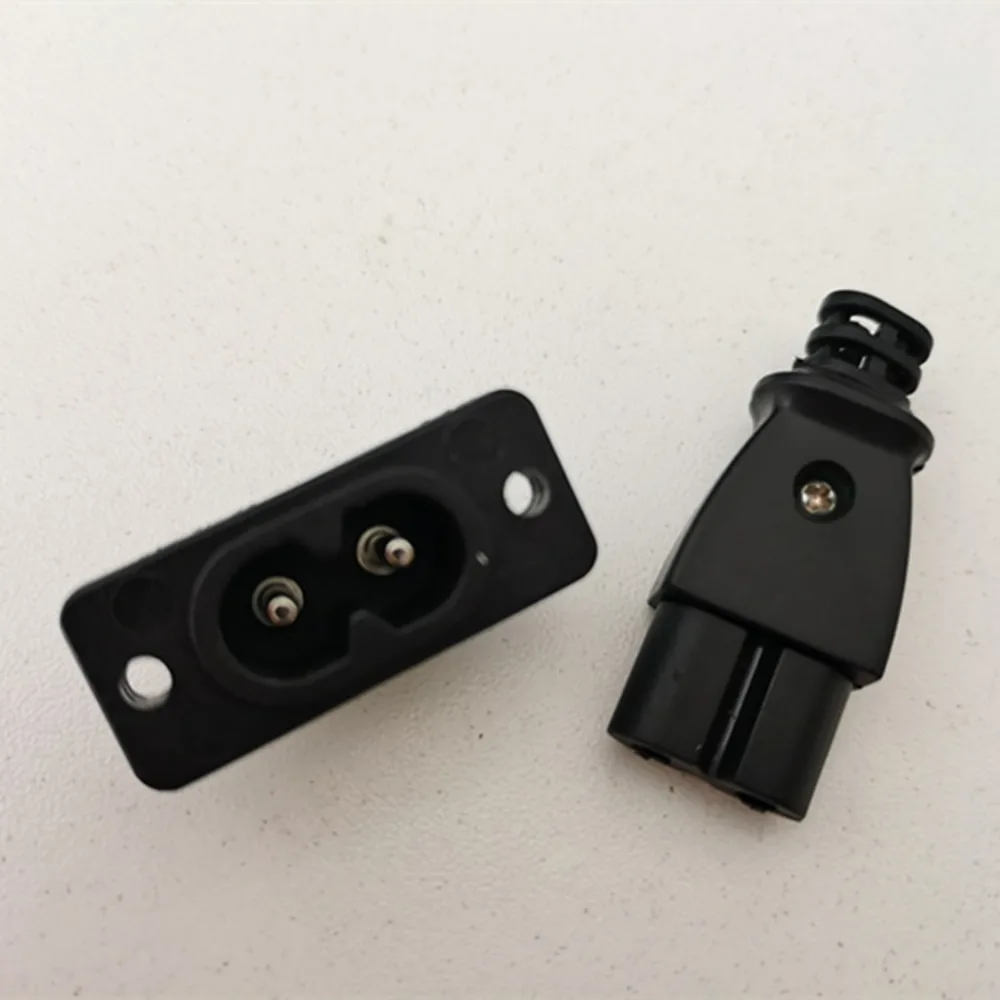 소형 퍼그 탈착식 C8 수컷 전원 소켓 전원 코드 AC 2.5A 250V 전원 콘센..