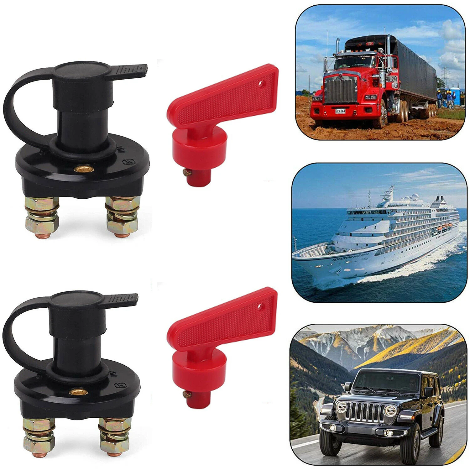 Auto Car Rotary Power Switch Veicolo Modifica Sezionatore Isolatore Per Rv Truck Boat Car Cut Off Battery Main Kill Switch M8