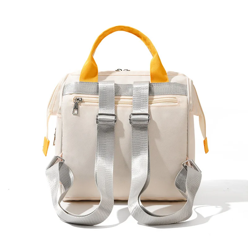 Borsa per pannolini per bambini alla moda Borsa per maternità per mamma di grande capacità Borsa impermeabile per pannolini multifunzionale portatile per attività di cura del bambino - immagine 4