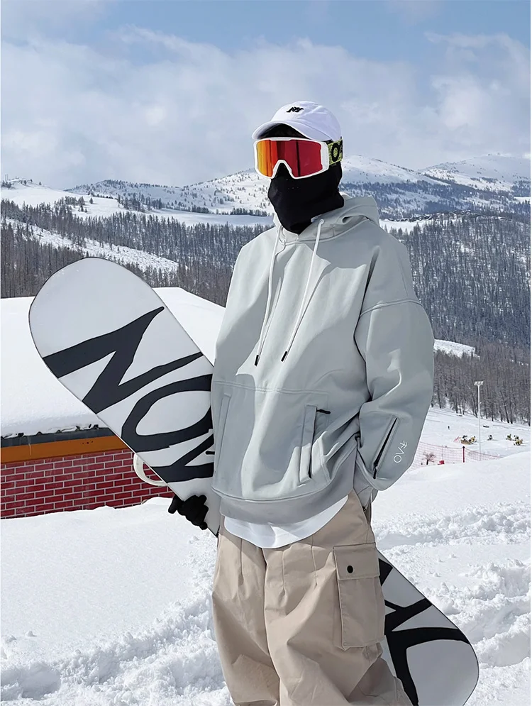 Oversize Grey Ski Hoodie
