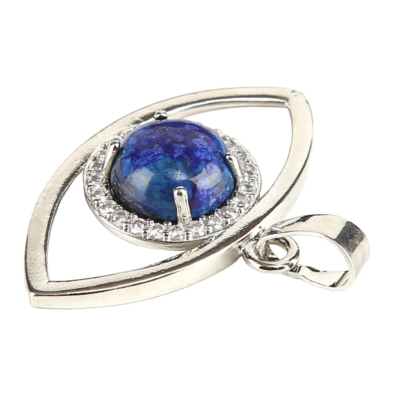 Eye of Horus Necklace Pendant Blue Gem Protection Amulet Jewelry for Egyptian Style Lovers