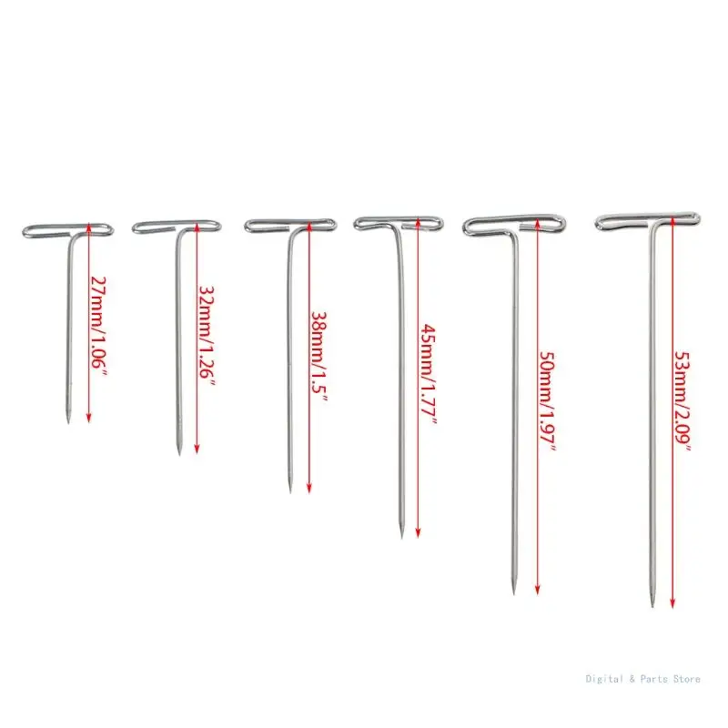 

M17F 100 Pcs for T Pins Needle For Wig On Foam for Head for Head Sewing Hair