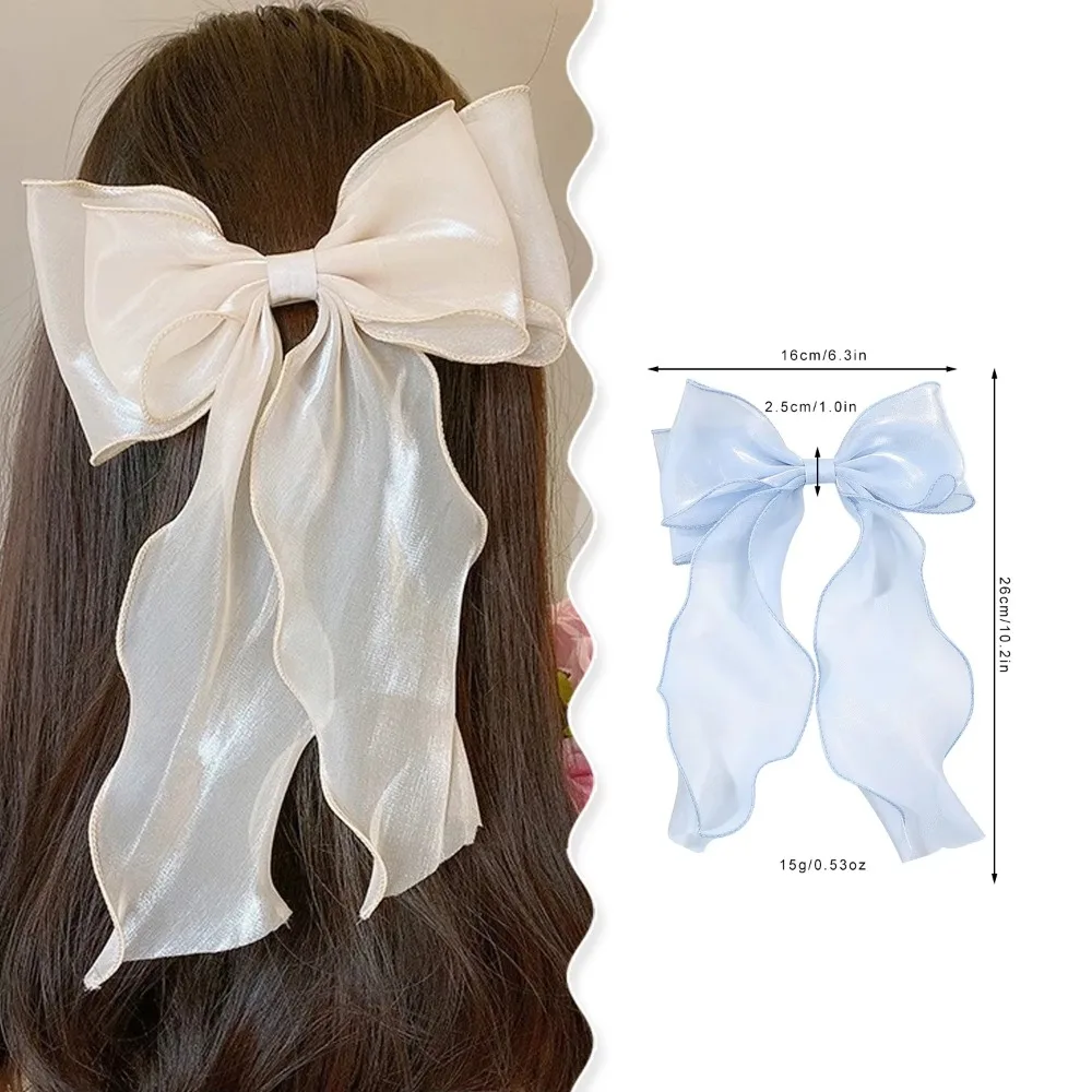Elegant Pink and Purple Chiffon Bow Hair Clip – Perfect Gift Hair Accessory