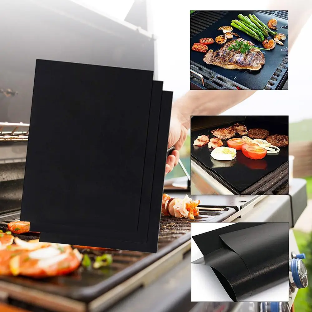 Bbq Grill Mat Non-stick Barbecue Mat Reusable Kitchen Cooking Mesh Mat Ptfe  Grill Pad Heat Resistant Outdoor Bbq Accessories - Bbq Accessories -  AliExpress