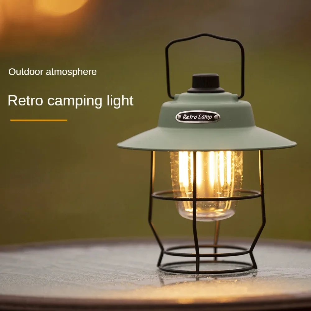 

Retro Outdoor Waterproof Camping Light LED Lamp Camping Atmosphere Horse Light USB Charging Camping Tent Portable Hanging Lights