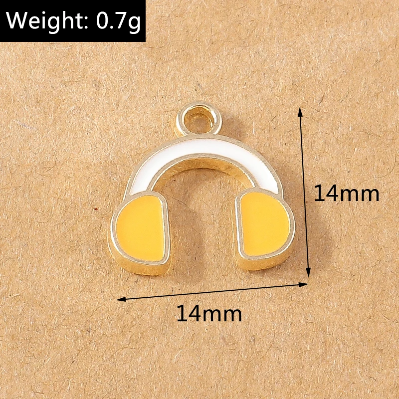 10 Stück gemischte niedliche Emaille-Gitarren-Musik-Anhänger für Schmuckherstellung, DIY-Ohrringe, Anhänger, Halsketten, handgefertigte Armbänder, Bastelgeschenke – Detail 8