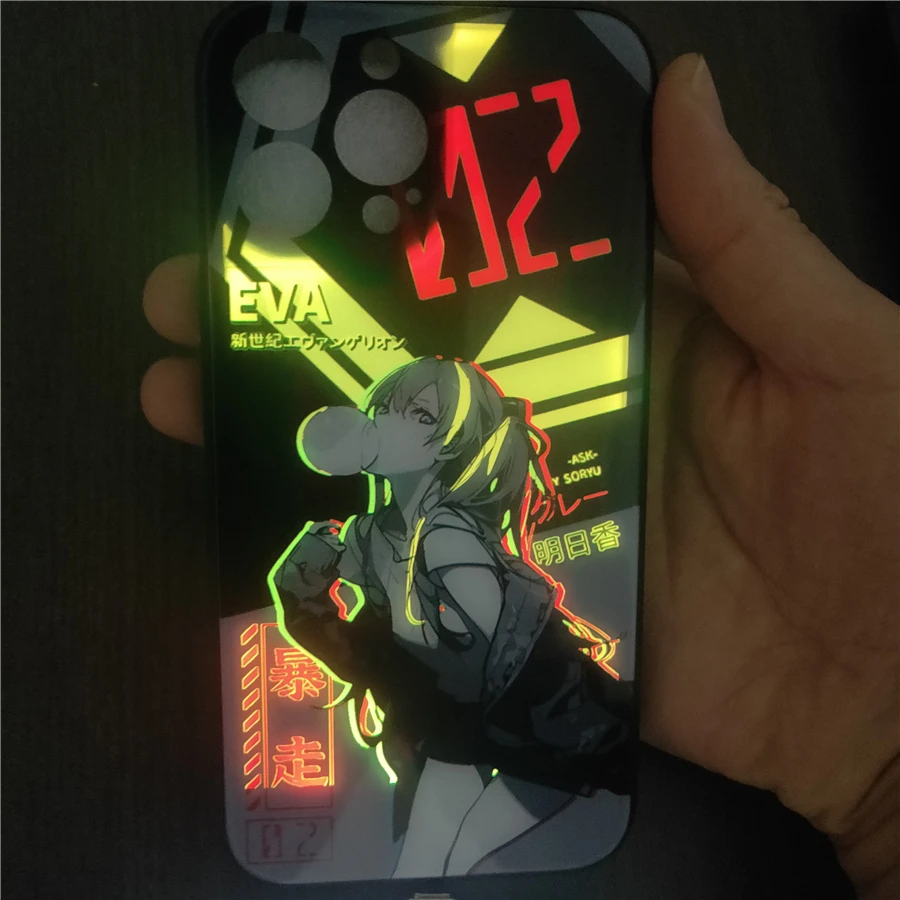 best case for iphone 13 pro max Cartoon Girl Anime Luminous Smart Phone Case For iPhone 13 12 11 Pro Max X Xr Xs 6 7 8 Plus LED Acoustic Control Protect Cover iphone 13 pro max clear case