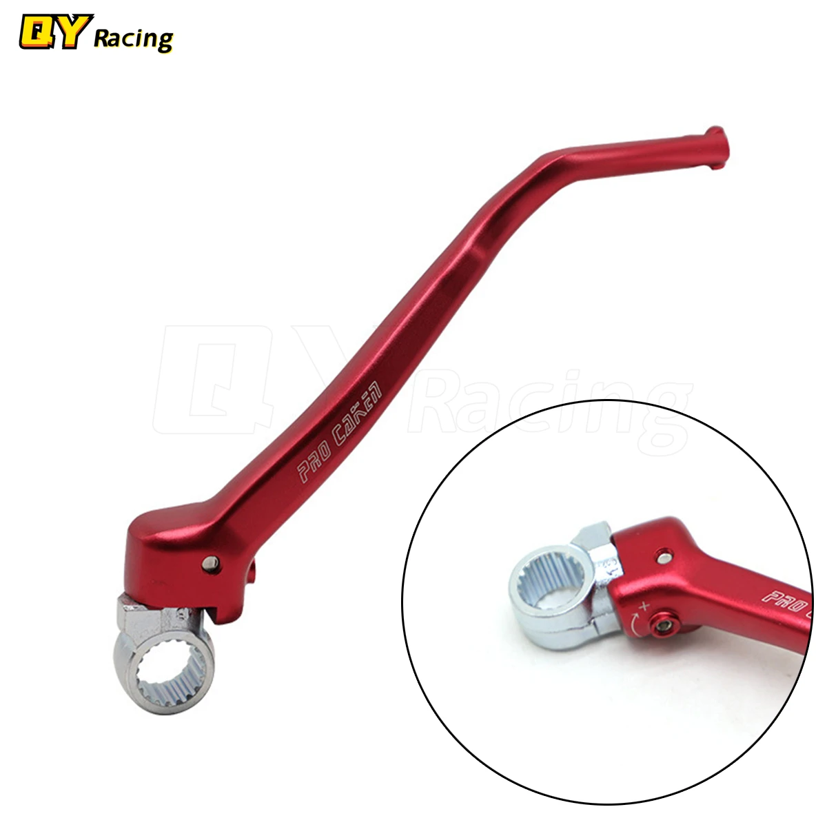Leva Di Avviamento A Pedale Per Moto - Diametro Albero 15 Mm - Colore Argento - Sostituzione Kick Starter