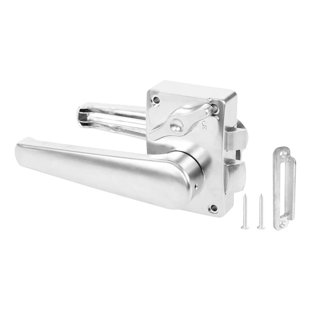 

Toilet Wear Resistant Handle Lever Motorhome Wear Resistant Lever Latch Polished Surface RVs Silver Toilet Yachts