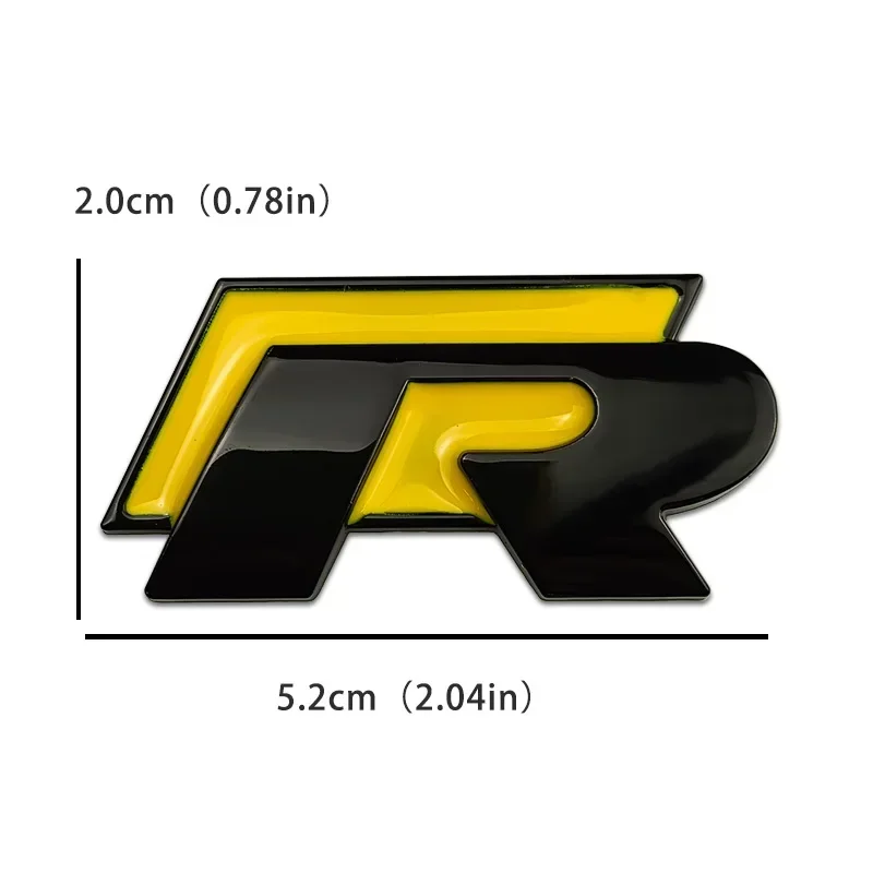 3D 메탈 R R라인 배지 자동차 전면 그릴 엠블럼 리어 트렁크 스티커 (폭스바겐 VW 골프 GTI 제타 파사트 B5 티구안 투란 MK8 용)