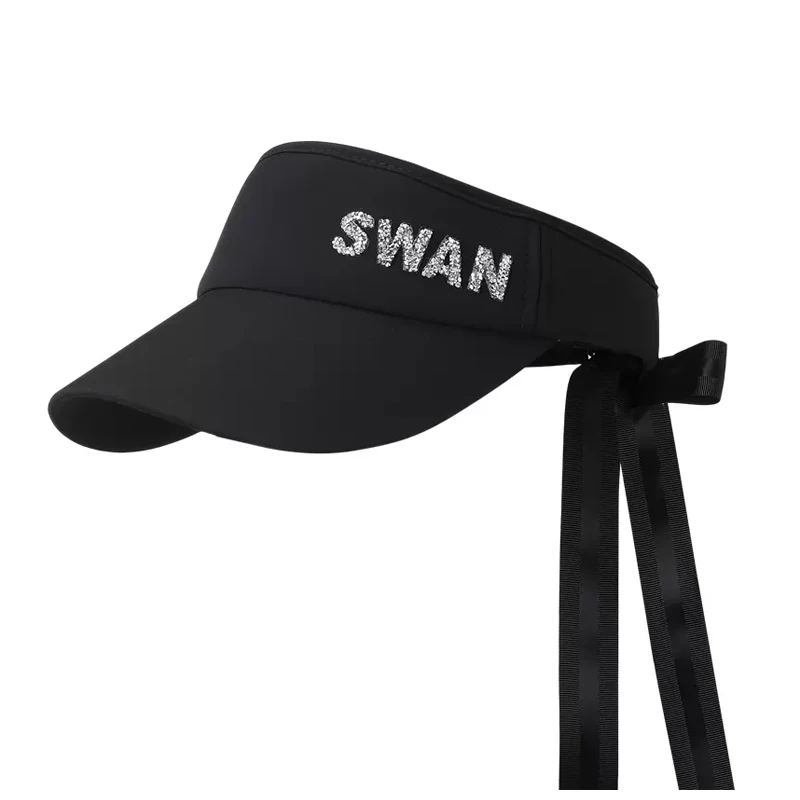 Swan golf cap for women new sunscreen sun visor stretch hat ladies high quality outdoor sports tennis empty top caps