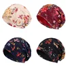 New Women Print Turban Cap Hat Stretch Lace Hijab Scarf Cancer Chemo Beanie Headscarf Hair Loss Head Wrap Slouch Bonnet Headwear 1