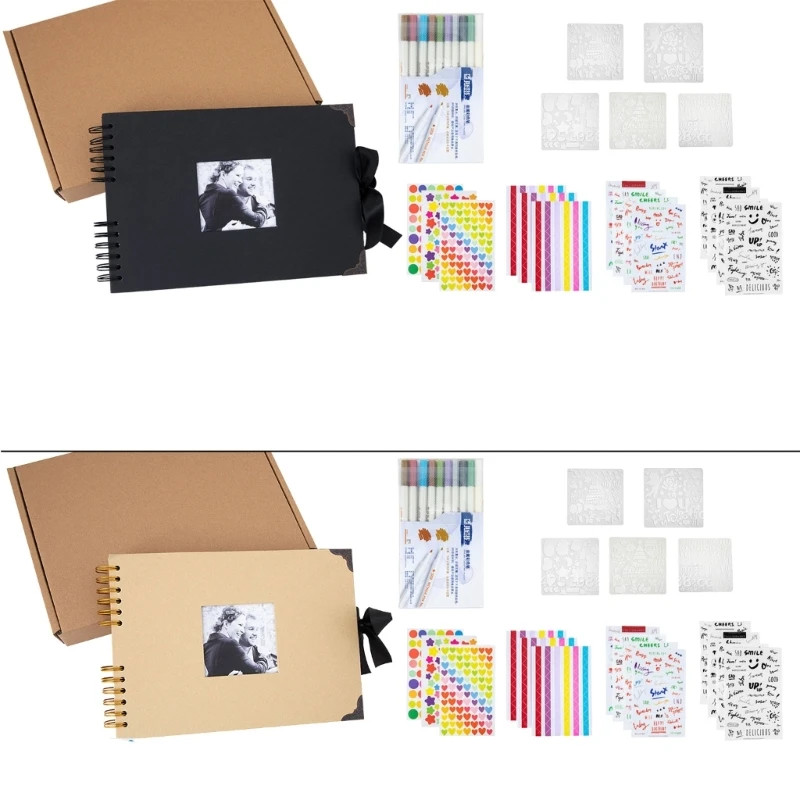 

40 страниц, украшенные лентой, наборы фотоальбомов, альбом для скрапбукинга, идеальный подарок для любителей рукоделия и памяти